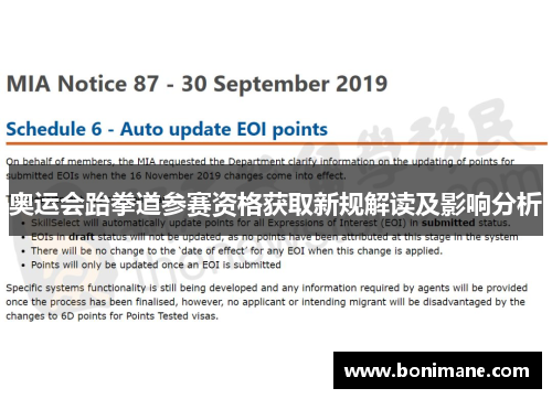 奥运会跆拳道参赛资格获取新规解读及影响分析